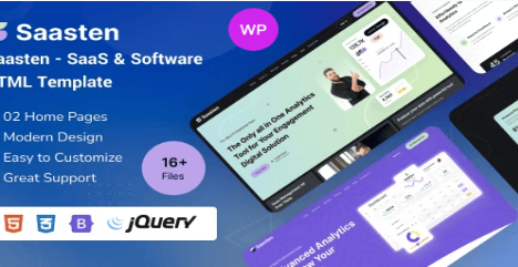 Saasten - SaaS & Software Landing WordPress Theme  1.0