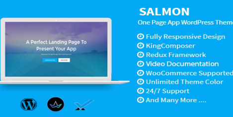 Salmon - One Page App WordPress Theme 1.3