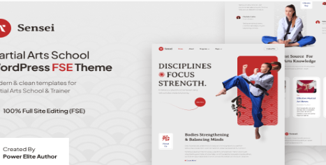 Sensei - Martial Arts Club & Trainer FSE WordPress Theme  1.0