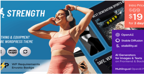 Strength - Sports Store & Equipment Shop WordPress Theme  1.0
