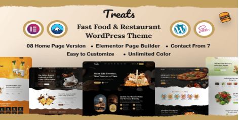 Treats - Fast Food & Restaurant WordPress Theme  1.0