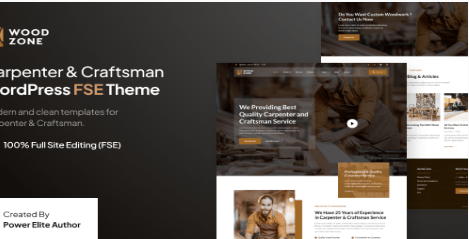 Woodzone – Carpenter & Craftsman FSE WordPress Theme  1.0