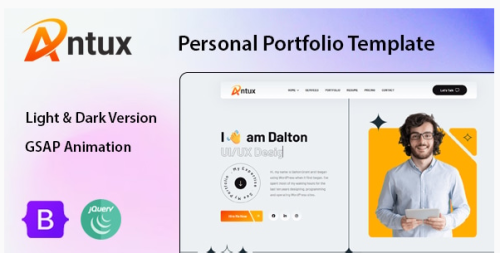 Antux - Personal Portfolio HTML Template