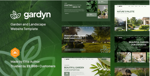 Garden, Landscape and Plant Shop Website Template - Gardyn