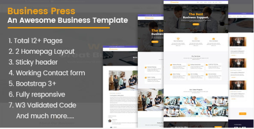 BusinessPress HTML5 Teamplate
