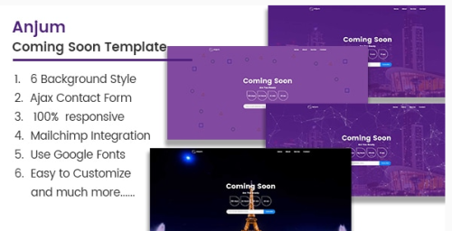 Anjum Coming Soon Template
