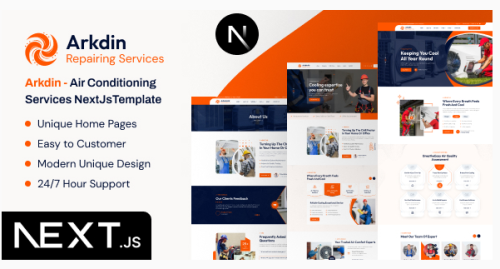 Arkdin – Air Conditioning Services Next.js Template