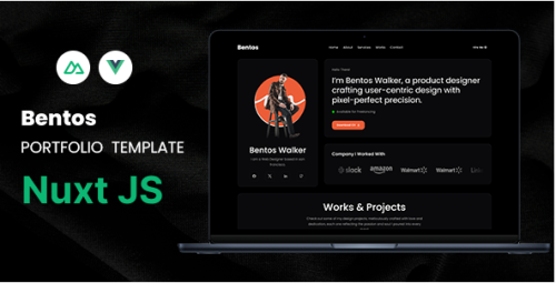 Bentos - Personal Portfolio Nuxt js Template