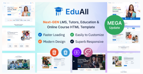 EduAll - Education Tutors LMS & Online Course Template Multipurpose