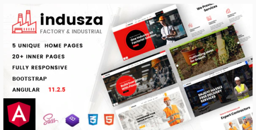 Indusza - Industrial & Factory Angular Template