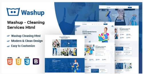 Washup – Cleaning Services HTML5 Template