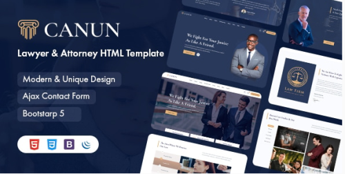 Canun – Lawyer and Attorney HTML5 Template