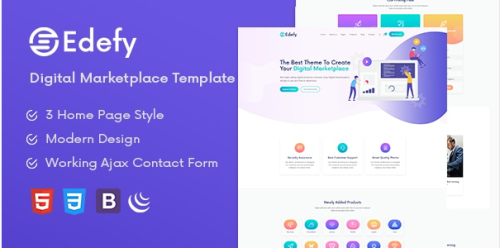 Edefy - Digital Marketplace HTML Template