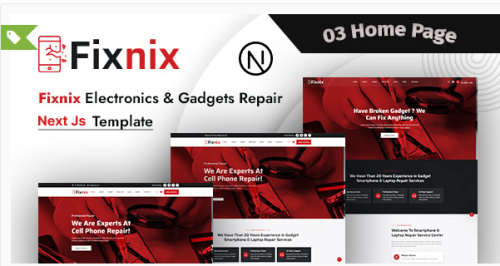 Fixnix - Electronics & Gadgets Repair React Next Js Template