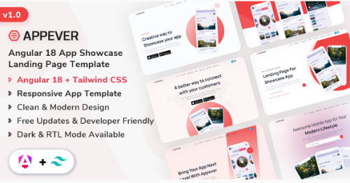 Appever - Angular 18 App Landing Template