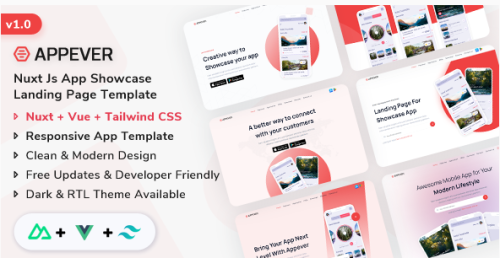 Appever - Nuxt Js App Showcase Template