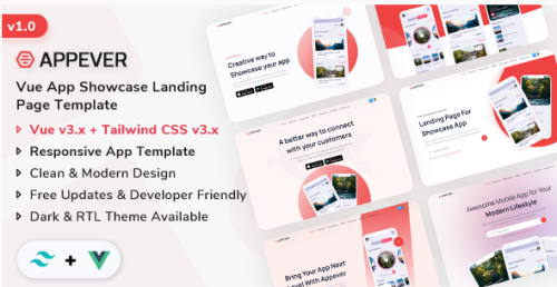 Appever - Vue App Landing Template