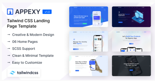 Appexy - Tailwind CSS Landing Page Template
