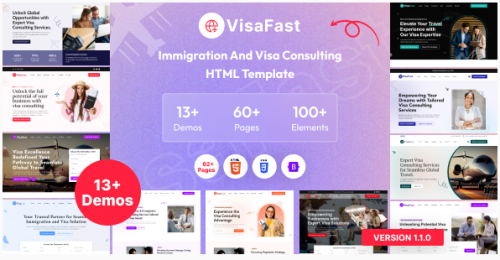 Visafast - Immigration and Visa Consulting HTML Template