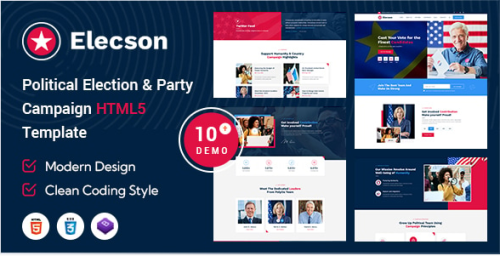 Elecson – Political Election Campaign and Party Candidate HTML5 Template