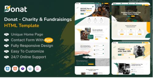 Donat - Charity & Fundraising HTML Template with RTL
