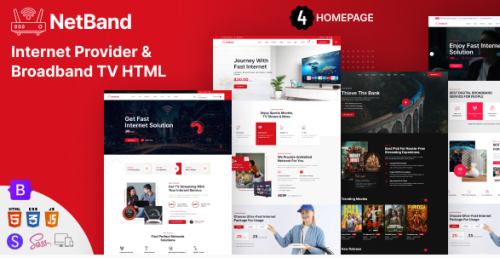 NetBand - Internet Provider and Broadband TV HTML Template