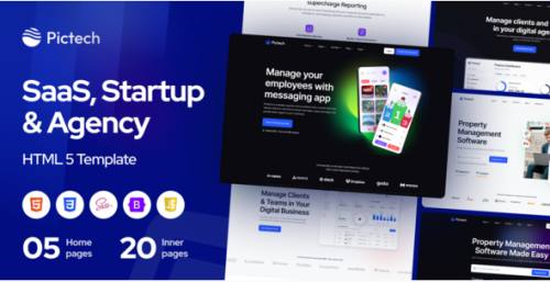 PicTech – Creative HTML5 Template for SaaS, Startup & Agency