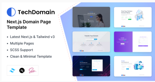 TechDomain - Next.js Tailwind Domain Template