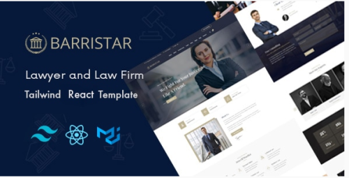 Barristar – Tailwind CSS Lawyer and Attorney React Template