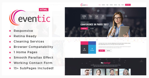 Eventic - Conference & Event HTML Template