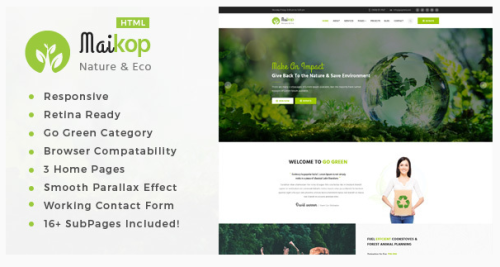 Maikop - Environment / Non-Profit HTML Template