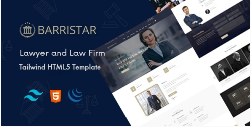 Barristar – Tailwind Lawyers and Law Firm HTML5 Template