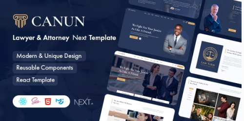 Canun – Lawyer and Attorney Next Js Template