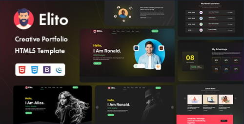 Elito - Tailwind Creative Portfolio HTML5 Template