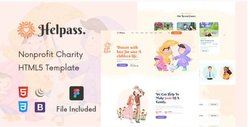 Helpass - Charity Nonprofit HTML5 Template