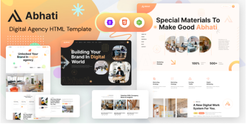 Abhati - Digital Agency HTML Template