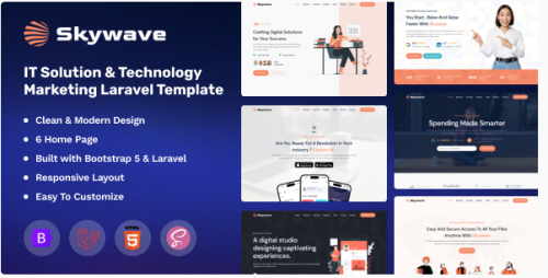 Skywave - IT Solution & Technology Marketing Laravel Template