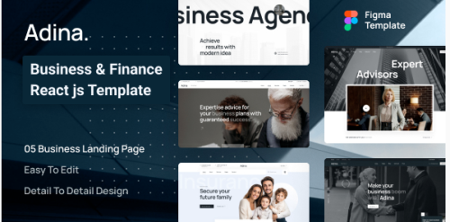 Adina - Business & Finance React jsTemplate