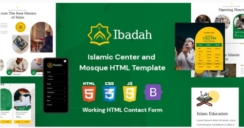 Ibadah - Islamic Center & Mosque HTML Template