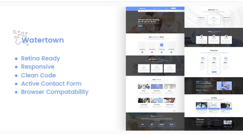 Watertown : Laundry, Dry Cleaning Services HTML Template