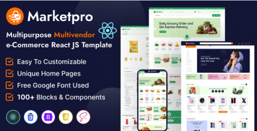 MarketPro - eCommerce Multivendor React JS Template Multipurpose