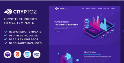 Cryptoz | ICO, Bitcoin And Crypto Currency HTML Template