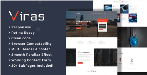 Viras - Security Services HTML Template