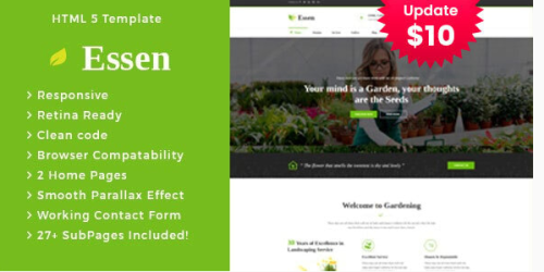 Essen - Gardening and Landscaping HTML Template