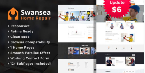 Swansea - Plumbing and Construction HTML Template