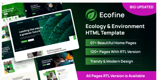 Ecofine - Ecology & Environment HTML Template