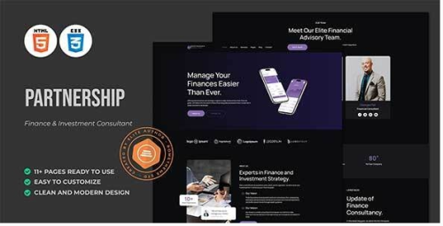 Partnership - Finance & Investment Consultant HTML Template