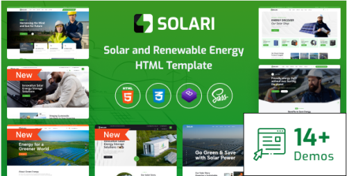 Solari - Ecology & Solar Energy HTML Template + RTL