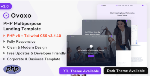 Ovaxo - PHP Multipurpose Business & Corporate Landing Template