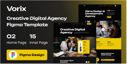 Vorix - Creative Digital Agency Figma Template